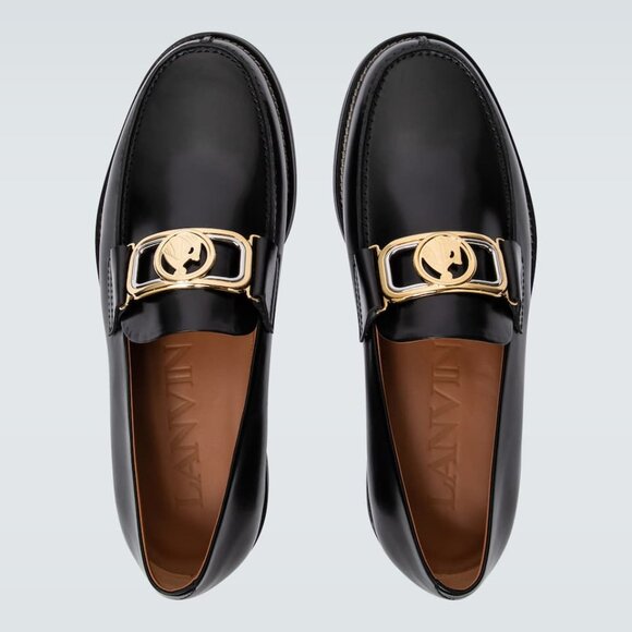 BNWT AW20 LANVIN SWAN LOAFERS IN BRUSHED LEATHER 40 - Picture 10 of 12